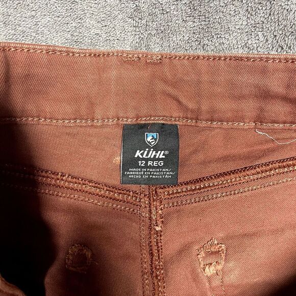 Kuhl Kontour Women's Size 12 Regular Hiking Skinny Pants Stretch Red Rust 6373 - Picture 3 of 8